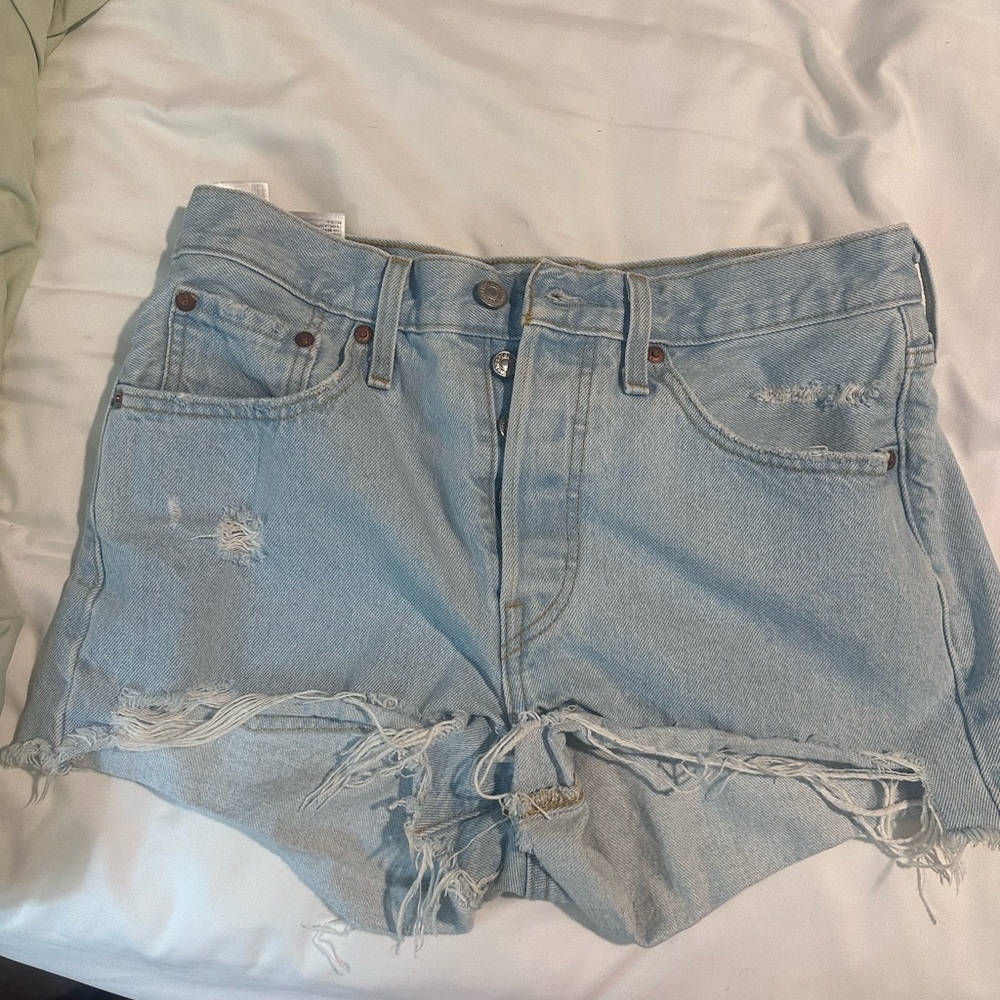 Levi's Blue Jean Shorts Distressed Cut-Offs